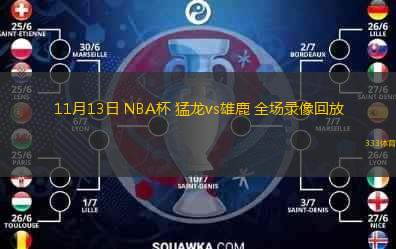  11月13日 NBA杯 猛龙vs雄鹿 全场录像回放